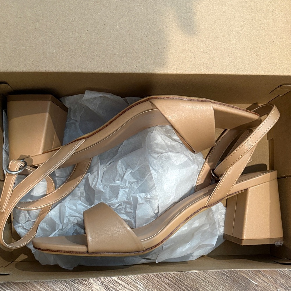 a new day Tan Block Heel Sandals